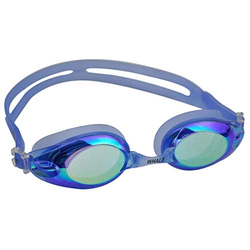 HOUYAZHAN Schwimmbrille Schwimmen Gogogur Beschlag beschlagen für Anfänger Glaslinse Tauchen Schnorcheln Silizium (Farbe : Blau)