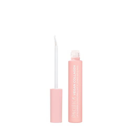 Pacifica Beauty | Vegan Collagen Lip Plumping Gloss | Für volle, jugendliche, pralle Lippen | Hydrating Vitamin E, Peptide & Sheabutter | Schimmer + Glanz | Doe Tip Applikator | Vegan + Cruelty Free