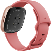 Fitbit Versa 4 - 40 mm - Kupferrosé - intelligente Uhr mit Band - rosa sandfarben - Bandgröße: S/L - NFC, Bluetooth (FB523RGRW)