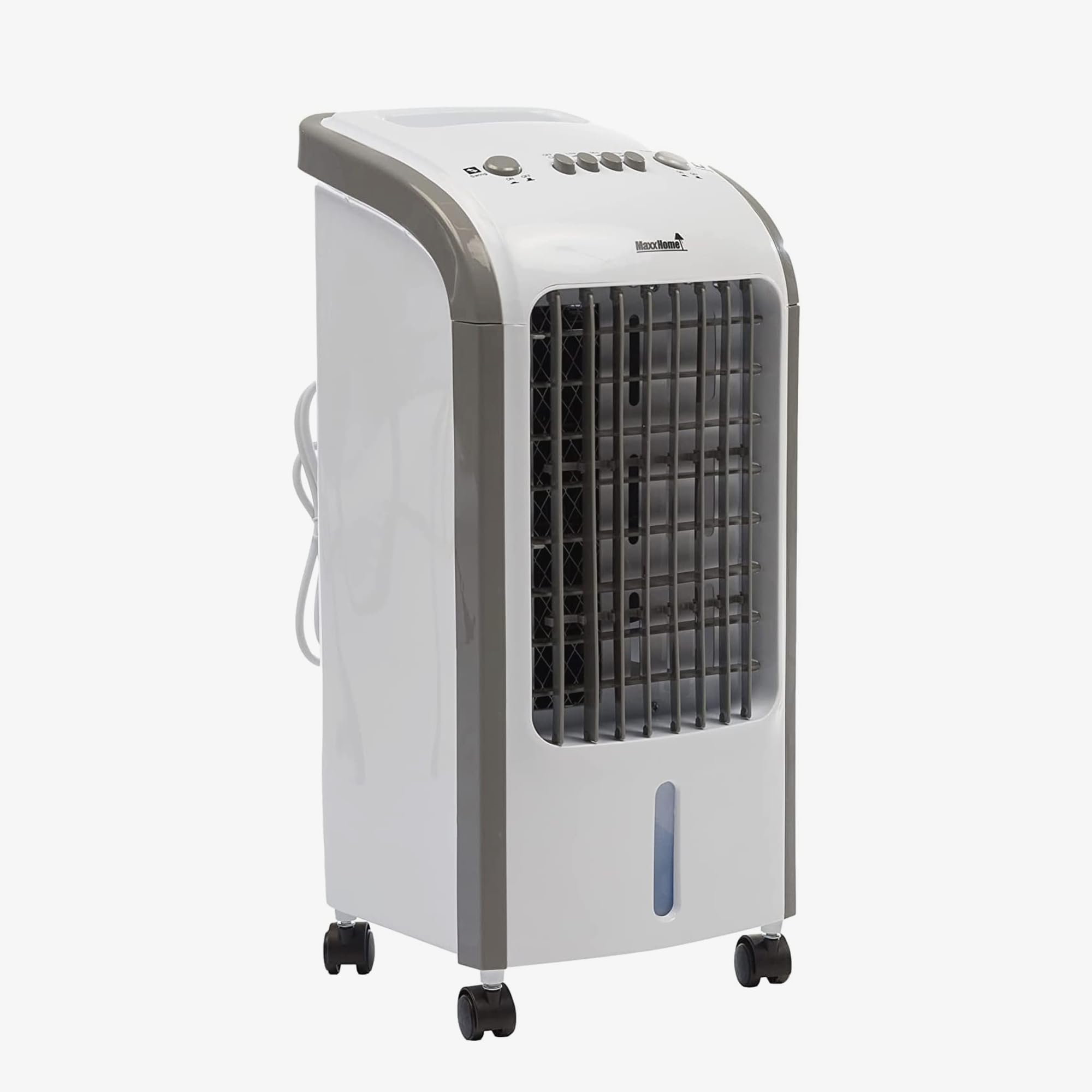 MaxxHome Klimagerät mobil ohne Abluftschlauch 80W – Klimagerät tragbar – Klimaanlage, Raumkühler, – tragbares Mini-AC-Gerät für den Innenbereich, energiesparend mit Kühlfunktion – weiß