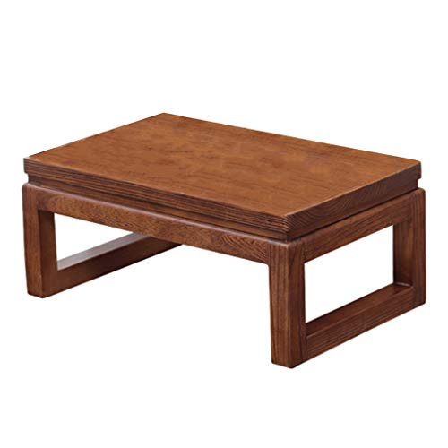 Alle Massivholz Couchtisch Japanische Tatami Couchtisch Erker Tisch Massivholz Kang Tisch Home Low Tisch Balkon Tisch (Color : Brown, S : 60 * 40 * 30cm)