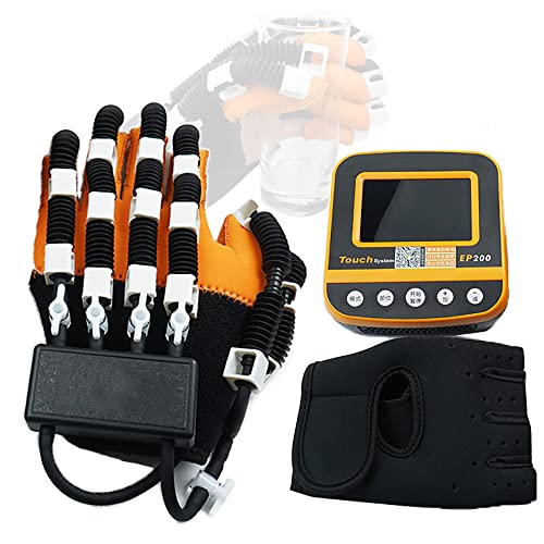 Rehabilitations-Roboterhandschuh, pneumatischer Handfunktions-Spiegelhandschuh für Schlaganfall-Hemiplegie Handfunktions-Erholungs-Fingertrainer, Training mit mehreren Modi,RightL