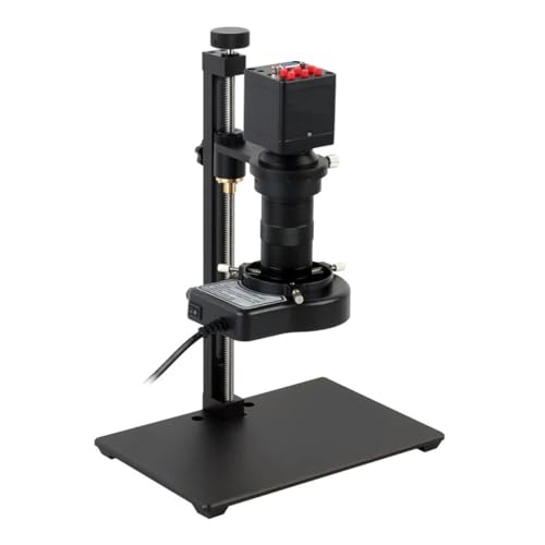 Mikroskop-Zubehör-Kit 1080P HDMI VGA Industrielle Digitale Videomikroskopkamera + 100X C-Mount-Objektiv + 56 LED-Ringlicht + Ständer for PCB-Löten Mikroskopische Objektträger