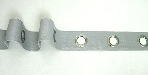 Gardinen Ösenband - zum annähen, Gardinenband, Gardinenzubehör (60 mm, grau) - 2 Meter