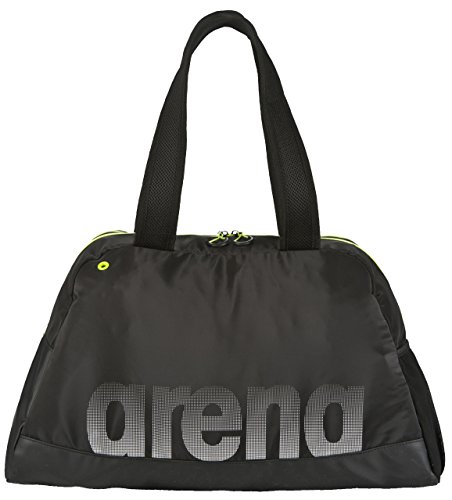 arena Damen Sporttasche Fast Woman (Geräumig, Wasserabweisend, Schnelltrocknend, 50x24x32cm), Black-Yellow (503), One Size