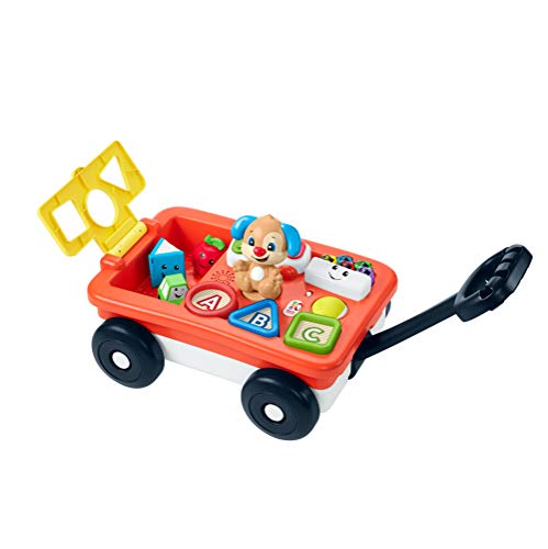 Fisher-Price GHV01 - Lernspaß Spielzeug Bollerwagen mit Lernspiele ab 6 Monaten, Deutsche Sprachversion