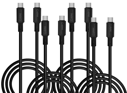 Callstel USB C Kabel: 4er-Set ultraflexible Silikon-Lade-/Datenkabel USB-C/-C, 2m, schwarz (USB Kabel, USB C Ladekabel)
