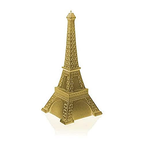 Candellana Kerze Eiffelturm | Höhe: 34,3 cm | Gelbgold | Handgefertigt in der EU