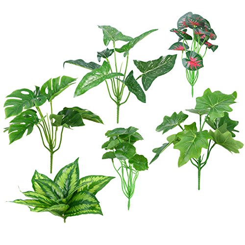 OUNONA 6?K¨¹nstliche Tropical Leaves Tropical Plant Party Dekorationen Home Office Cafe Store DIY Decor