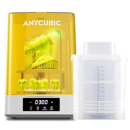 ANYCUBIC Wash and Cure Plus, neueste große 2-in-1-Waschhärtemaschine Plus für Mono X LCD SLA DLP 3D-Druckermodelle mit L-förmigem Streifenhärtungslicht und geschlossenem Wascheimer