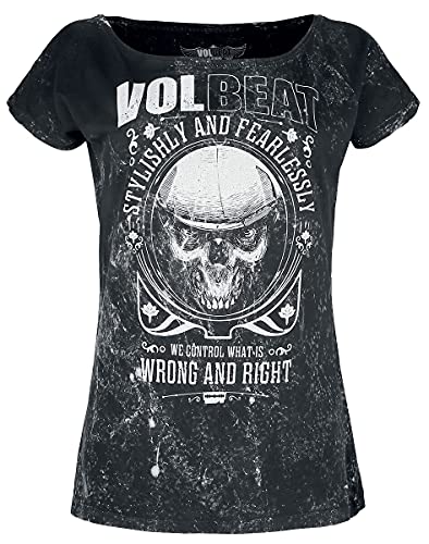 Volbeat Wrong and Right Frauen T-Shirt Charcoal XXL 100% Baumwolle Band-Merch, Bands