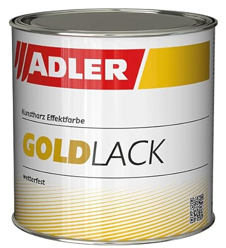 ADLER Goldlack für Holz & Metall - Innen & Außen - Seidenglänzender Gold Effekt - Umweltfreundlich, Wetterfest & Hitzebeständig mit starkem Rostschutz - 375ml