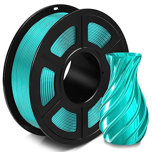 SUNLU Silk PLA+ Filament 1.75mm, Glänzendes 3D Drucker Filament, PLA Plus Filament mit Seidige Druckoberfläche, Maßgenauigkeit +/-0.02 mm, 1KG Seide Grün