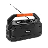 TechniSat DIGITRADIO 231 OD – DAB+ Outdoor-Boombox mit Akku (DAB/UKW-Baustellenradio, AUX in, Bluetooth, 18 V Akkuaufnahme kompatibel zu Makita, Bosch Professional, DeWalt, 16 W Stereo-Lautsprecher)