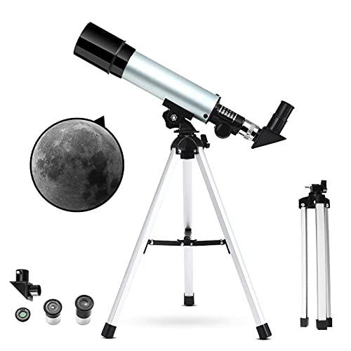 Children Astronomical Telescope,360X50mm Tube Optical Refractor Telescopes for Kids Beginner Outdoor Monocular Spotting Scope + Aluminum Tripod + Moon Filter YangRy