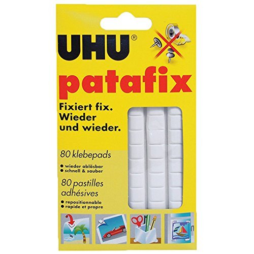UHU Patafix Klebepunkte, wiederverwendbar, Weiß Weiß