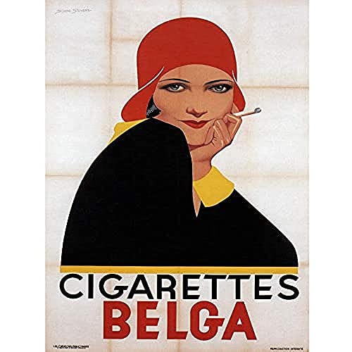 Wee Blue Coo Großer, gewerblicher Kunstdruck mit Zigaretten, Belgien, 45,7 x 61 cm