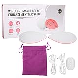 Drahtloses Brustmassagegerät für Frauen, Elektrisches Brustvergrößerungs-Massagegerät mit Heizungs-Brustmassagegerät, Elektrisches Bruststraffungs-Heizungsmassagegerät mit Fernbedienung(Weiß)