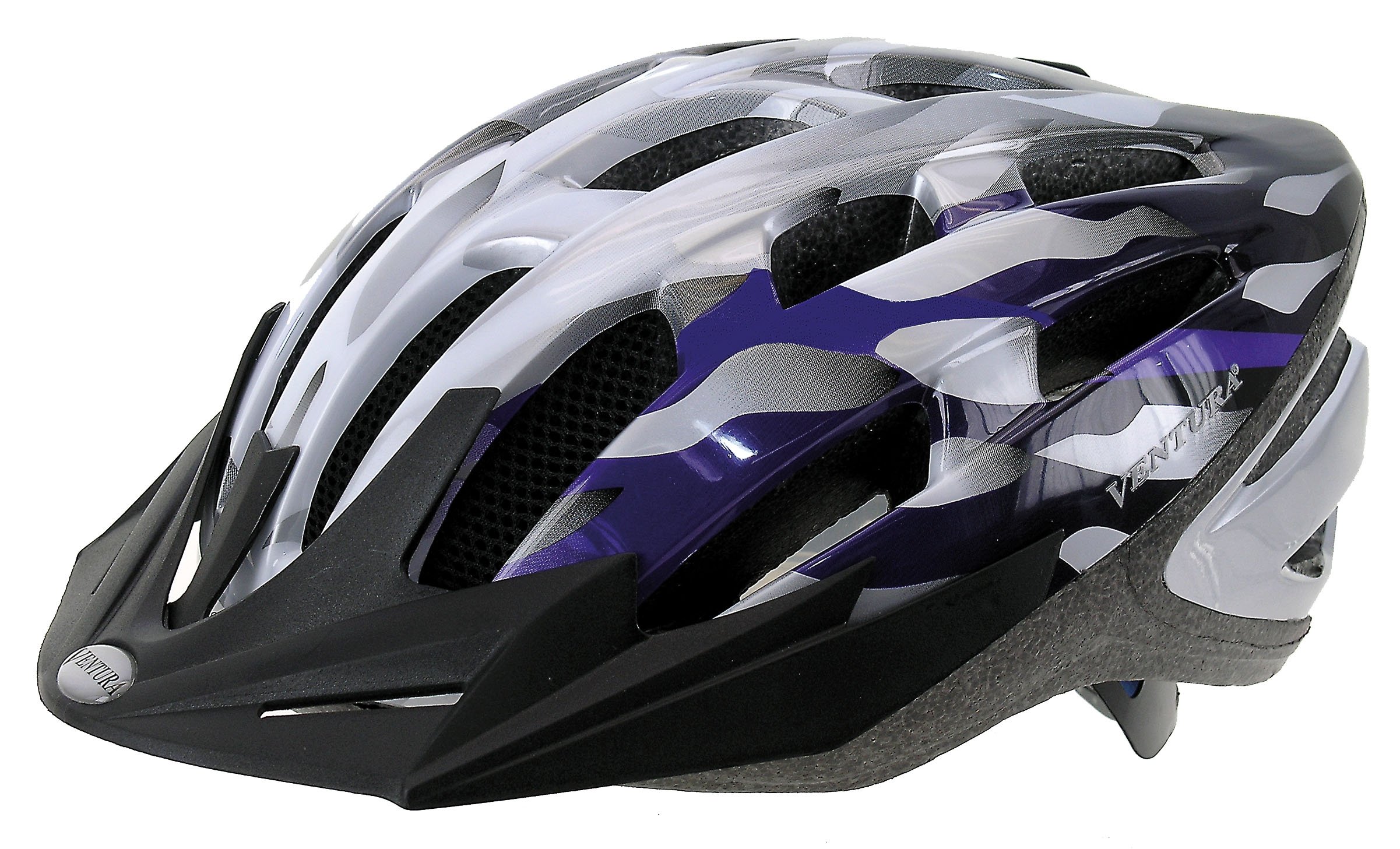 Ventura Helm Semi-in-Mold Helm, silber/weiß/ blau, L (58-61 cm)