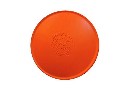 Jolly Pets (3 Pack) Flyer Natural Rubber Floating Disc Dog Toy Orange 9.5inch