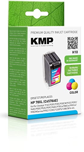 KMP Tintenpatrone Kompatibel mit 78 XL Farbig für HP Deskjet 916C/920C/930C/930CM/932C/935C/940C/950C/952C/959C/960C/970Cxi/980Cxi/990Cxi/990CMSeries/995C/1220C/1220PS/1280/3816/3820/6122/6127/9300