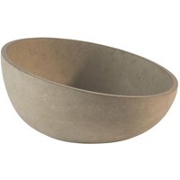 APS Schale "Element" - Hochwertige Schale aus Beton mit möbelschonender Unterseite - Stapelbar und mit der Abmessung Ø: 26 x H: 7,5 cm / 13 cm cm für 1,7 Liter, rund und abgeschrägt