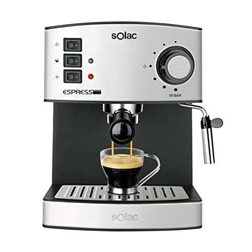 Solac CE4480 Espresso - Kaffeemaschine (Kapazität, 19 Bar, 1,25 Liter, Milchaufschäumer)