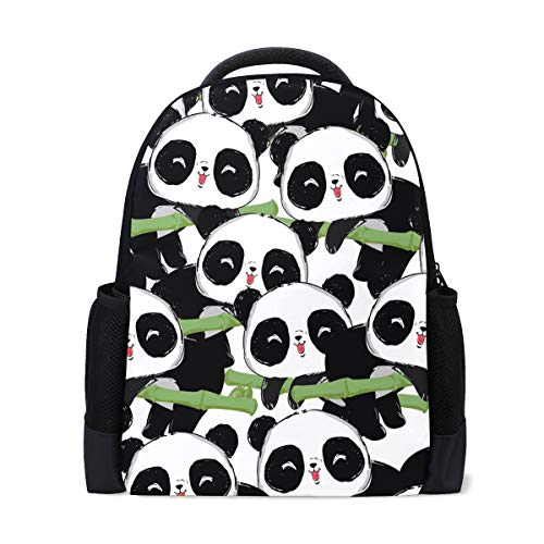Süßer Baby Panda Reise Laptop Rucksack Schule Buch Tasche Bambus Tier Freizeitrucksack Outdoor Business Wanderrucksäcke Camping Schultertaschen für Studenten Frauen Herren
