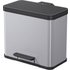 Hailo öko duo plus L 0630-220 Mülleimer 26l Stahlblech (B x H x T) 470 x 430 x 340mm Silber, Schwa