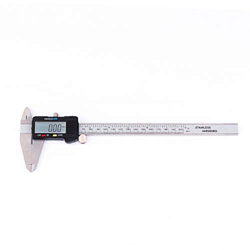 Changor Digitaler Messschieber aus Edelstahl, robuster Schieblehre 0-200 mm / 0-8 Zoll 5 ℃ -40 ℃ / 4 von 1 bis 104 Grad F. Metall