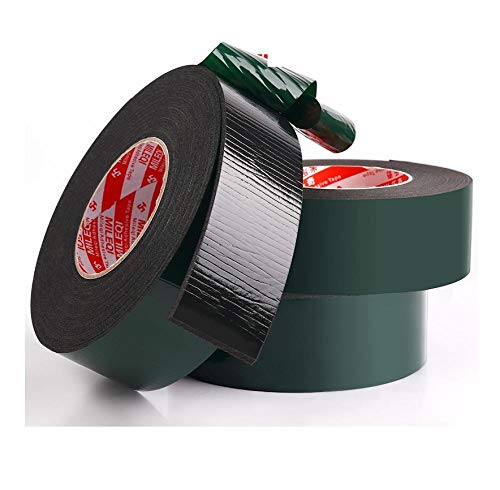 Grüner Film schwarzer doppelseitiger Kleber, starker Schwammkleber, doppelseitiges Klebeband aus Baumwollschaum-Breite 10 mm * 10 m * 1 mm dick