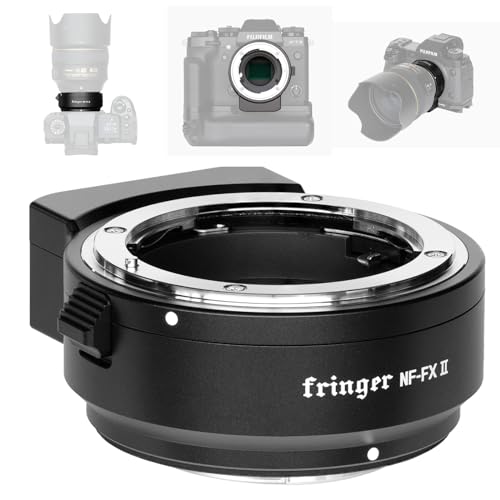 Fringer NF-FX II AF Objektivadapter für Nikon F auf Fujifilm X Fuji AF-S AF-P Sigma Tamron für X-T3 X-Pro3 XT30 X-T4 X-H1 X-T100 X-T200 und mehr.(NF-FX II)