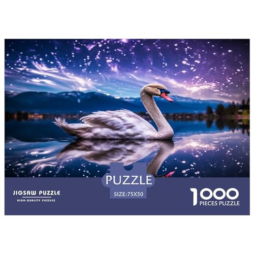 Galaxy Purple Swan Erwachsene 1000 Teile Puzzle Home Decor Lernspiel Geburtstag Family Challenging Games Stress Relief Toy 1000pcs (75x50cm)