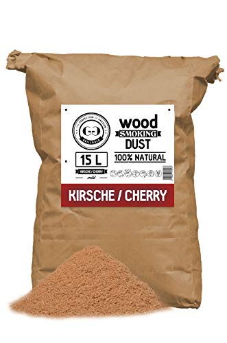 Grillgold Räuchermehl Wood Smoking Dust in Papier-Sack befüllt mit 15 Liter Kirsche