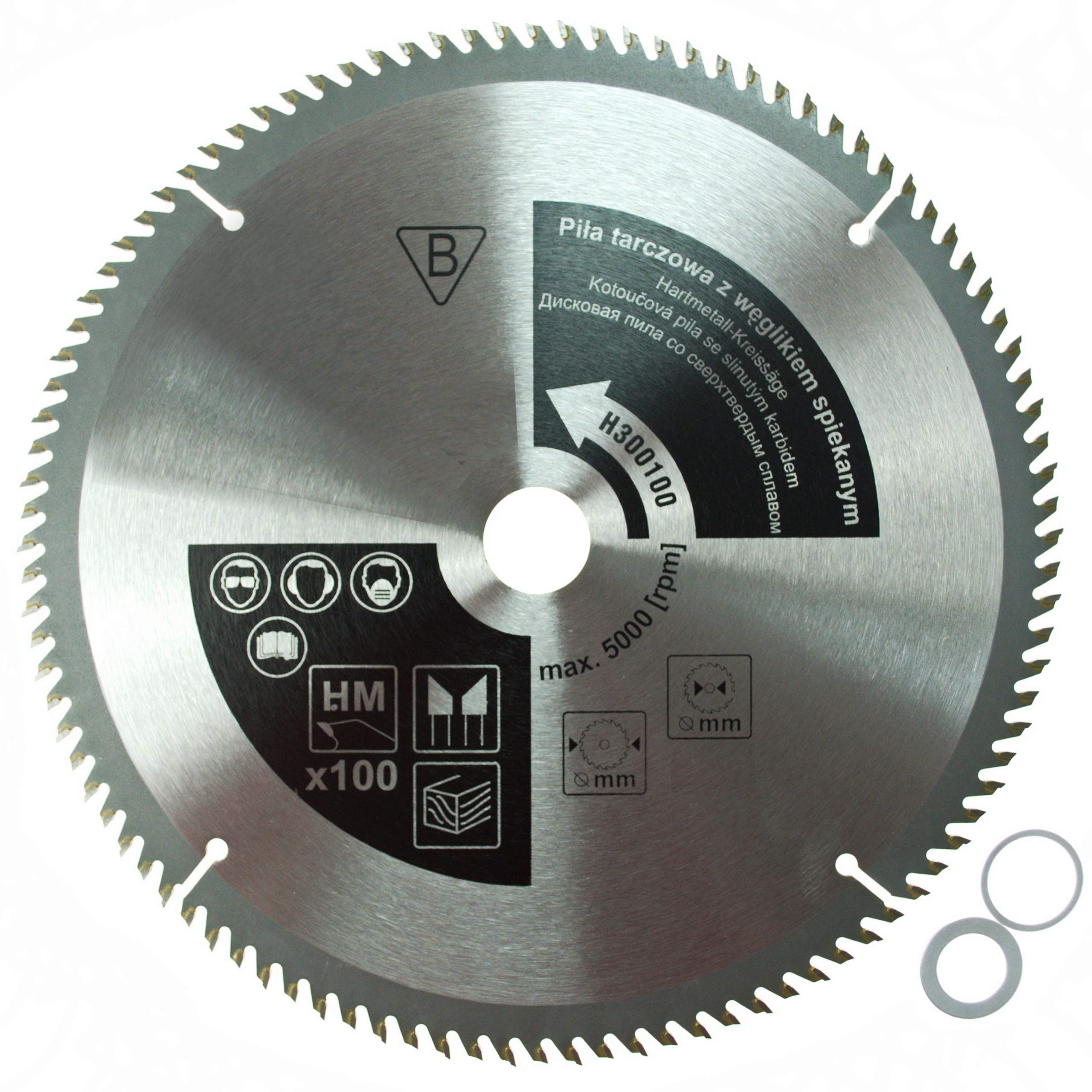 Kreissägeblatt Stahlkreissäge 600x100x30 Dedra H600100 mit Reduzierring 30/25mm und 30/20mm
