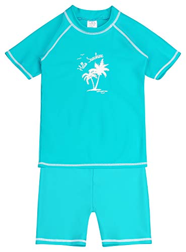 Landora®: Baby- / Kinder-Badebekleidung kurzärmliges 2er Set mit UV-Schutz 50+ und Oeko-Tex 100 Zertifizierung in 134/140