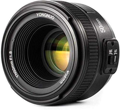 Yongnuo YN EF 50mm f/1.8 AF-Objektiv YN50 Aperture Autofokus für Nikon-Kameras als AF-S 50mm 1.8G Mit WINGONEER Diffusor