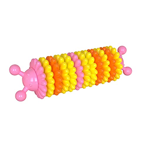 WFLY Ungiftiges Naturkautschuk-Hundespielzeug für aggressives Kauen, Robustes Hundespielzeug zum Trainieren und Reinigen der Zähne (Color : Pink)