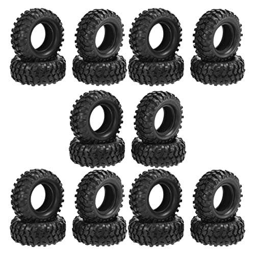 Keavenoy 20 Stück 1,9 Zoll Reifen im Gummi 1,9 Reifen 96 x 40 mm für TRX4 Axial SCX10 III AXI03007 90046