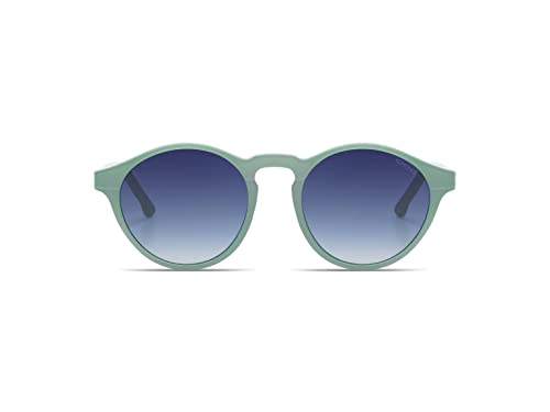 KOMONO Devon Limelight Unisex Runde Bio-Nylon-Sonnenbrille für Damen und Herren mit UV-Schutz und kratzfesten Gläsern