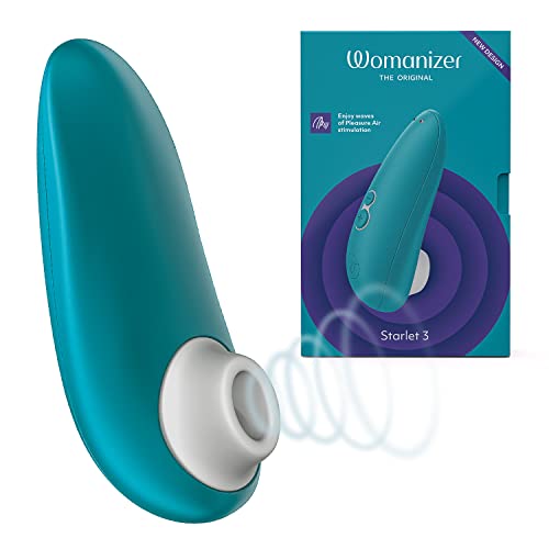Womanizer Starlet 3 Klitoris - Sauger für Frauen - Auflege-Vibrator mit 6 Intensitätsstufen - Wasserdichtes Sexspielzeug - mit Loovara Gleitgel - Türkis