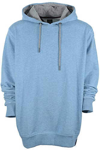 Kitaro Hoody Kapuzenpullover Sweatshirt Pulli Basic Herren Langarm, Farbe:blau, Herrengrößen:5XL