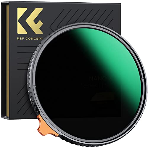 K&F Concept Nano-X 49mm ND Filter Variabler Graufilter ND2-400 (1-9 Stop) Vario ND Filter mit Filtertasche