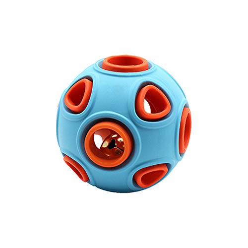 WishLotus Hundespielzeug, interaktives Spielzeug mit Ringglocke und Quietschspielzeug für Hunde, Gummibälle, Hüpfball, Puzzle-Ball zur Erhöhung der IQ-Suche und zum Fangen