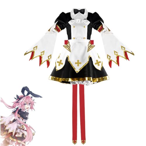 Bubels Damen Astolfo Cosplay Kostüm Spielkleid Halloween Uniform Komplettset,Set-M