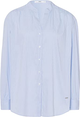 BRAX Damen Style Viv Cotton-Viscose Schlichte Damenbluse Bluse, Smoke Blue, 38