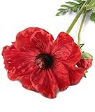 Closer 2 Nature F090RL Floral Elegance, Künstliche Mohn Blume, 74 cm, Einzelblume, rot