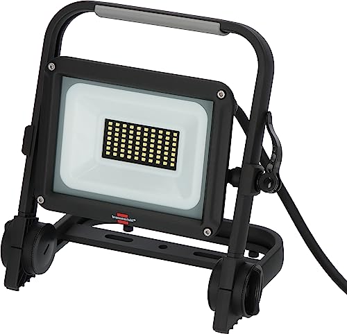Brennenstuhl Mobiler LED Strahler JARO 4060 M/LED Baustrahler für außen IP65 (LED Arbeitsstrahler 30W mit 3m Kabel, LED Baulampe mit Schnellspannverschluss und 3450lm)