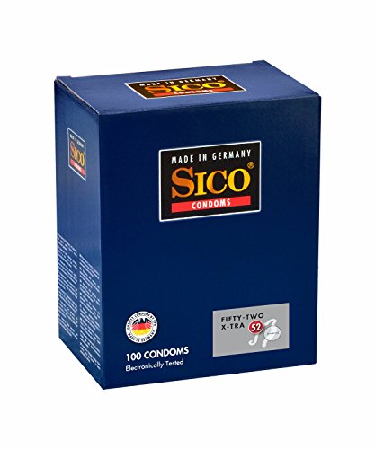 SICO 52 X-tra Wandstärke SIZE, 100er Box Kondome - Made in Germany