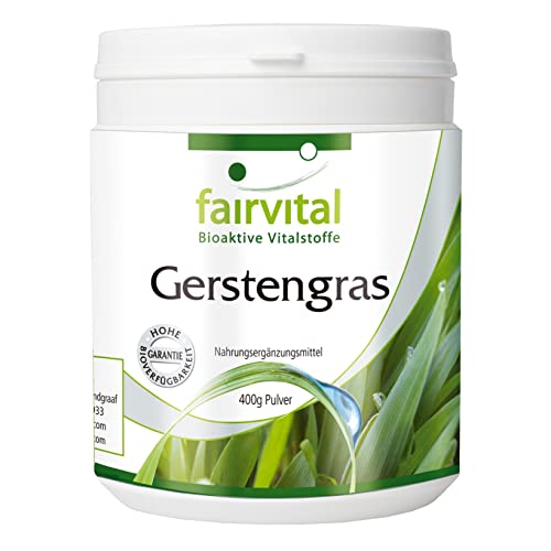 Gerstengras Pulver - VEGAN - 400g - Reinsubstanz ohne Zusatzstoffe